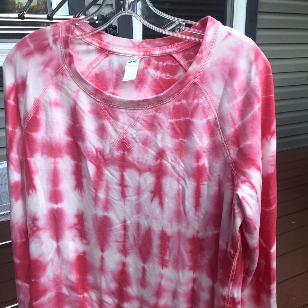 Women’s tie dye long sleeve tunic sweatshirt small